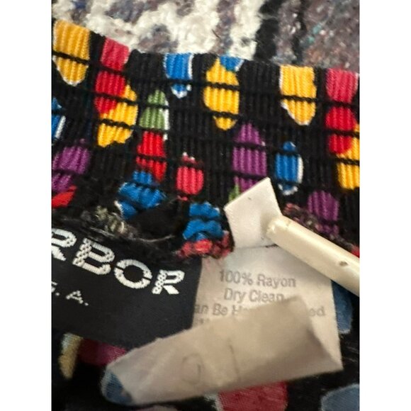 VTG Sag Harbor Womens Polka Dot Skirt 16 Rayon Vibrant Colors Made In USA - Picture 4 of 6